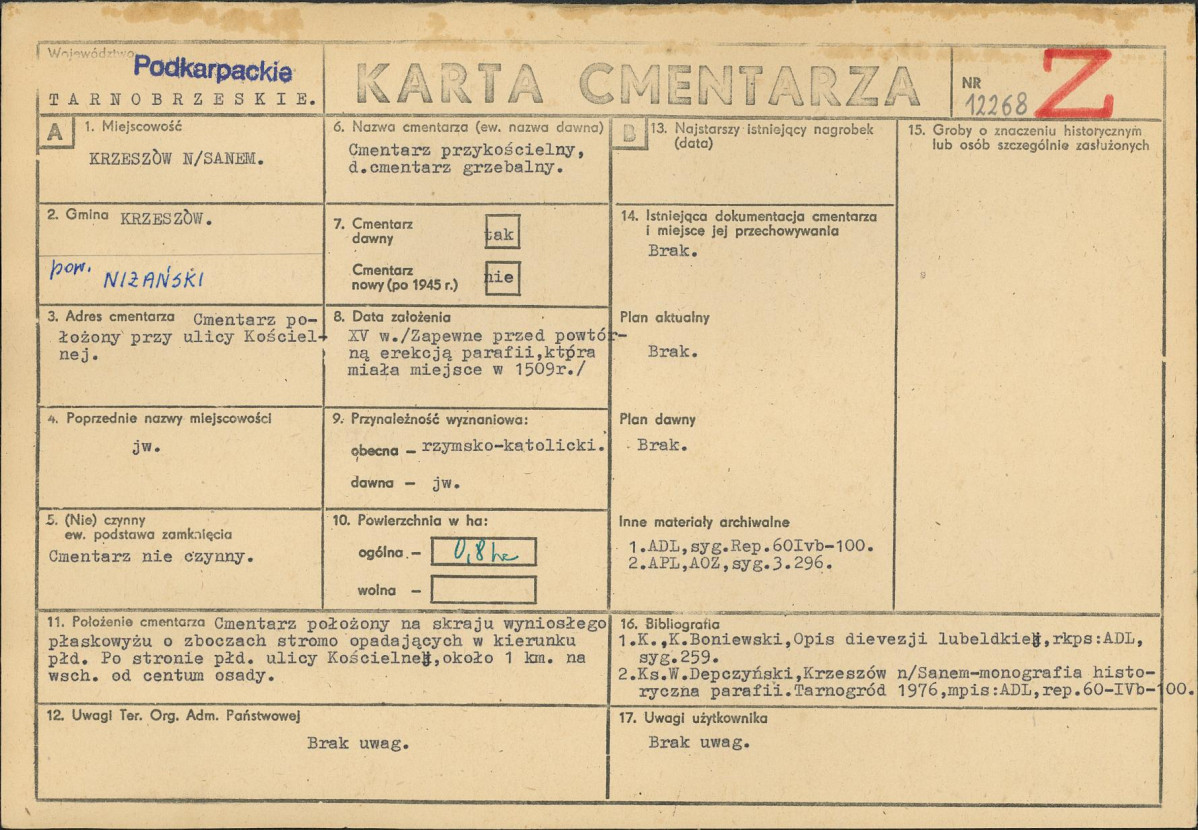Karta cmentarza, skan nr 1