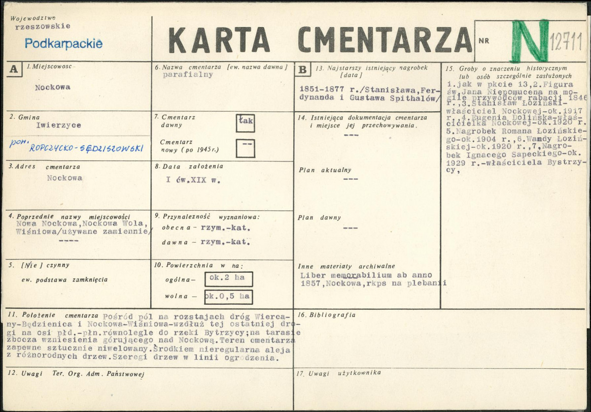 Karta cmentarza, skan nr 1