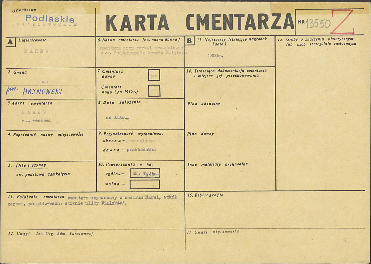 Karta cmentarza, skan nr 1