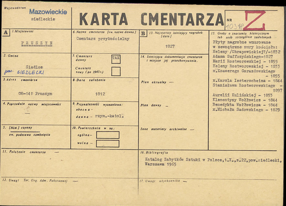 Karta cmentarza, skan nr 1