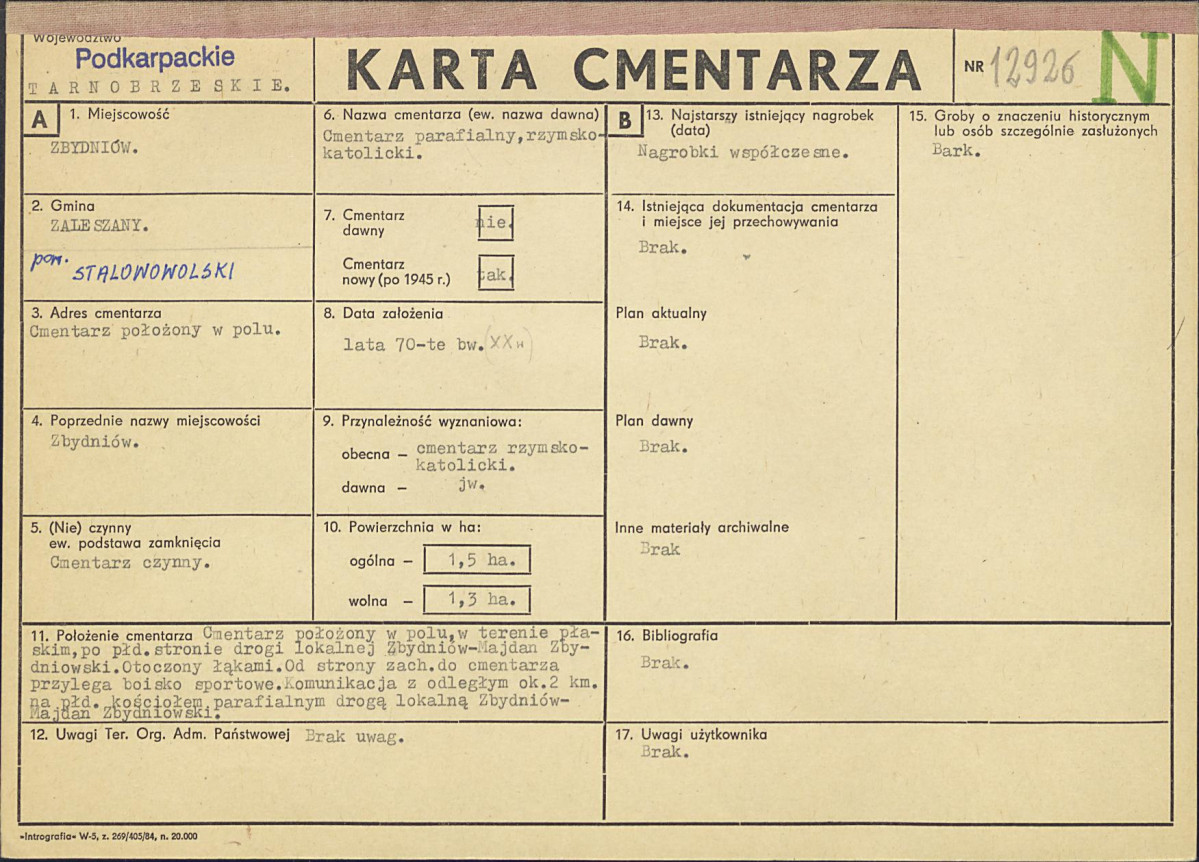 Karta cmentarza, skan nr 1