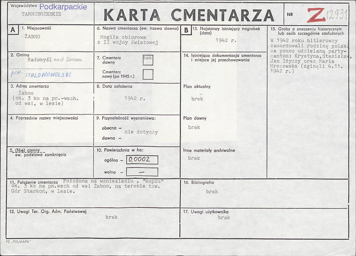 Karta cmentarza, skan nr 1