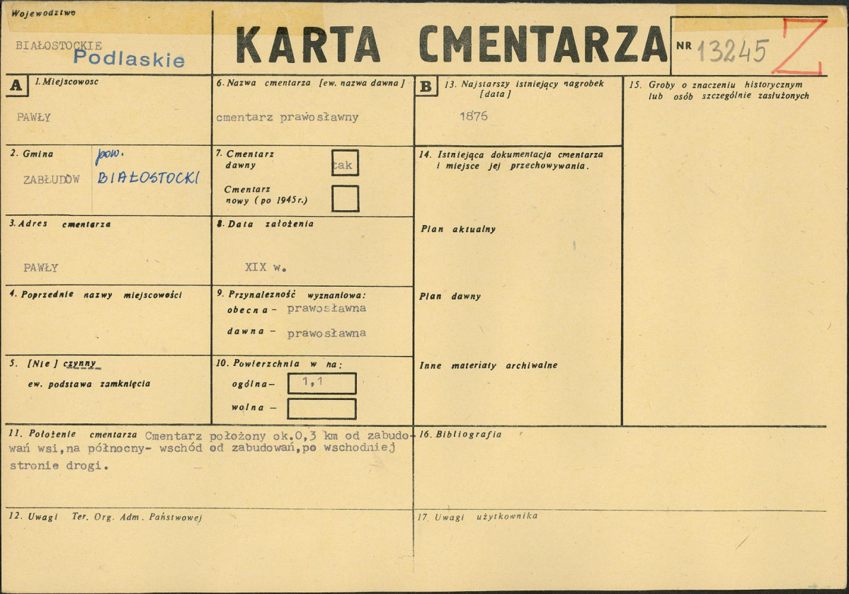 Karta cmentarza, skan nr 1