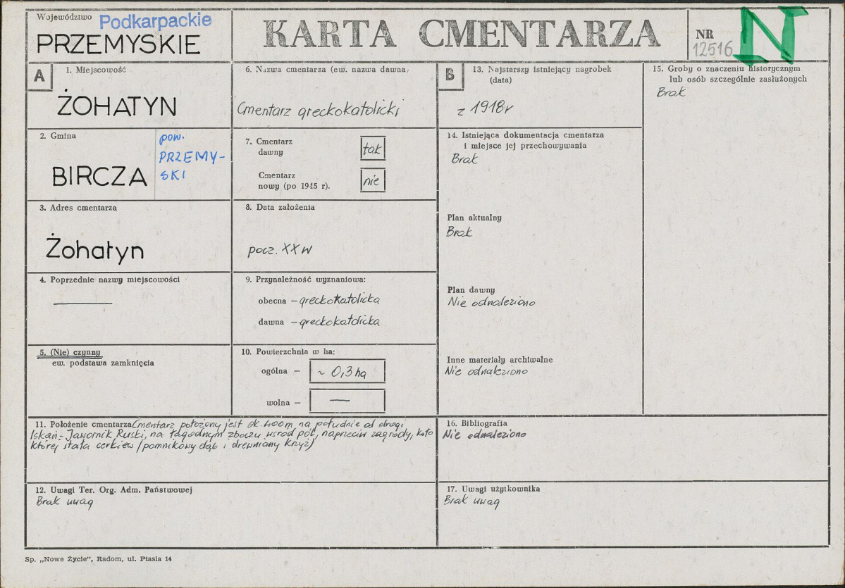 Karta cmentarza, skan nr 1