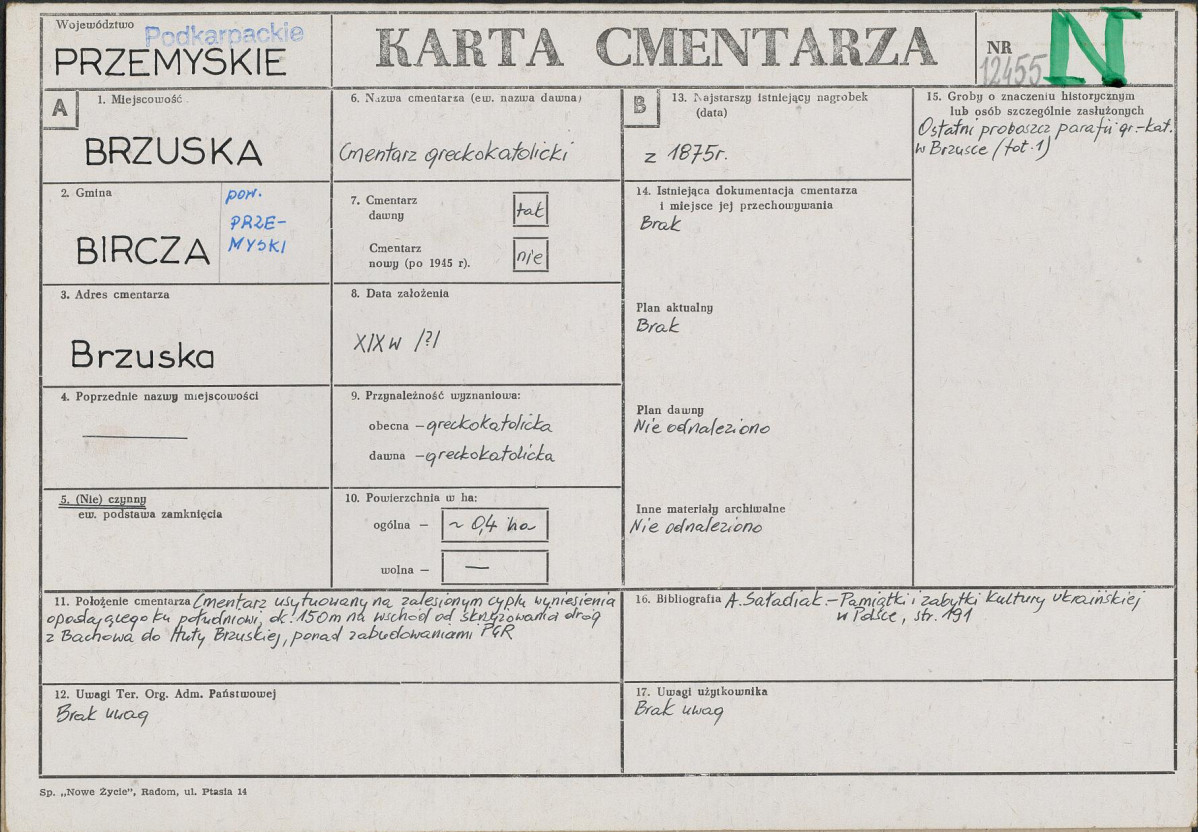 Karta cmentarza, skan nr 1