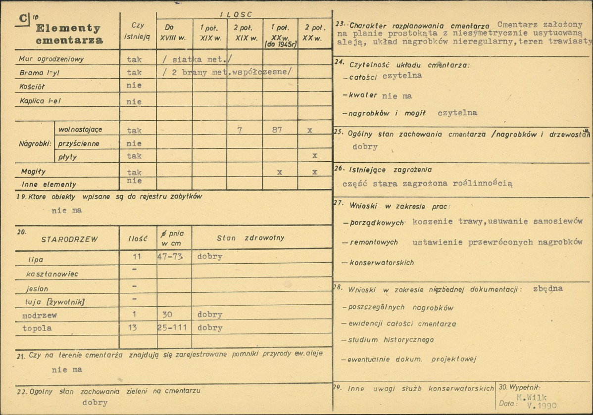 Karta cmentarza, skan nr 2