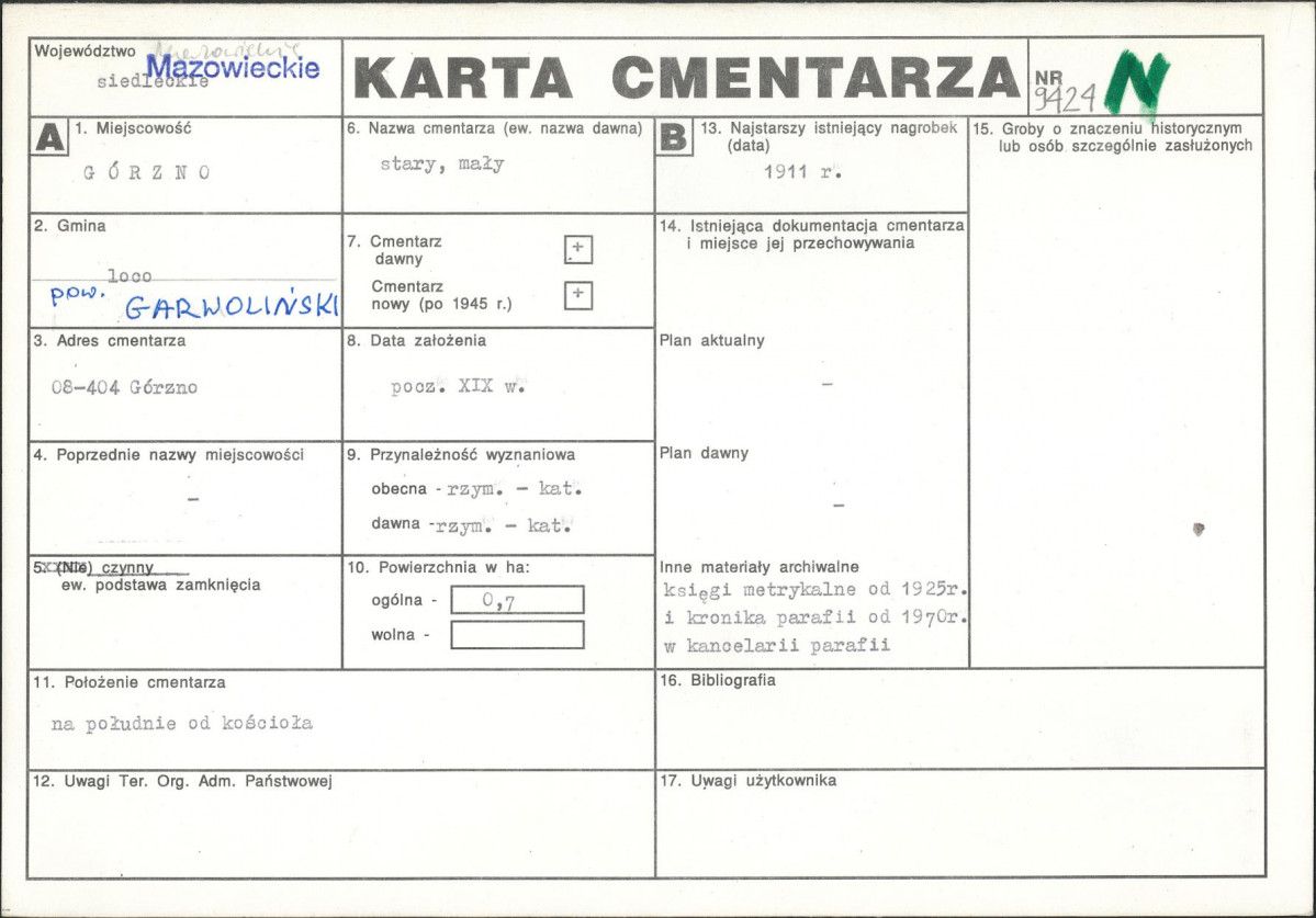 Karta cmentarza, skan nr 1