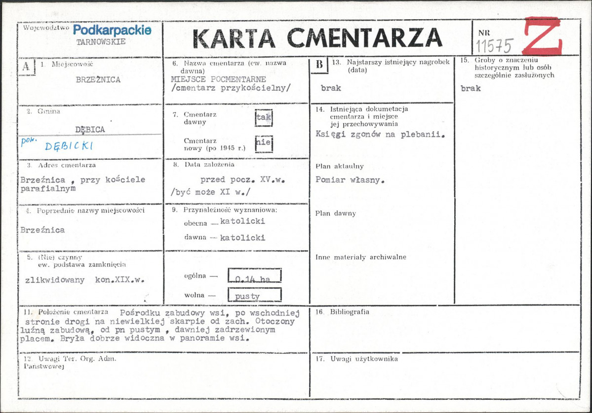 Karta cmentarza, skan nr 1