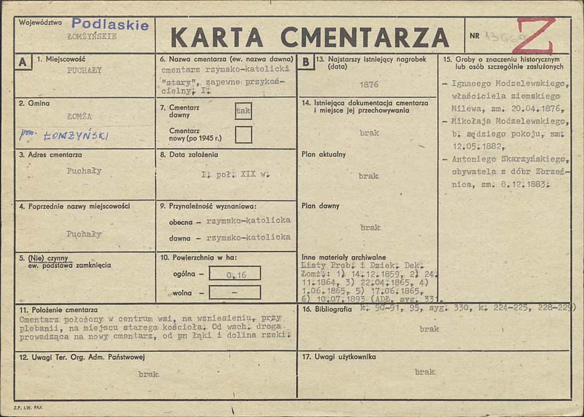 Karta cmentarza, skan nr 1