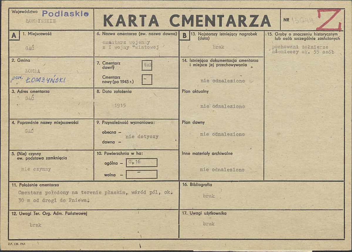 Karta cmentarza, skan nr 1