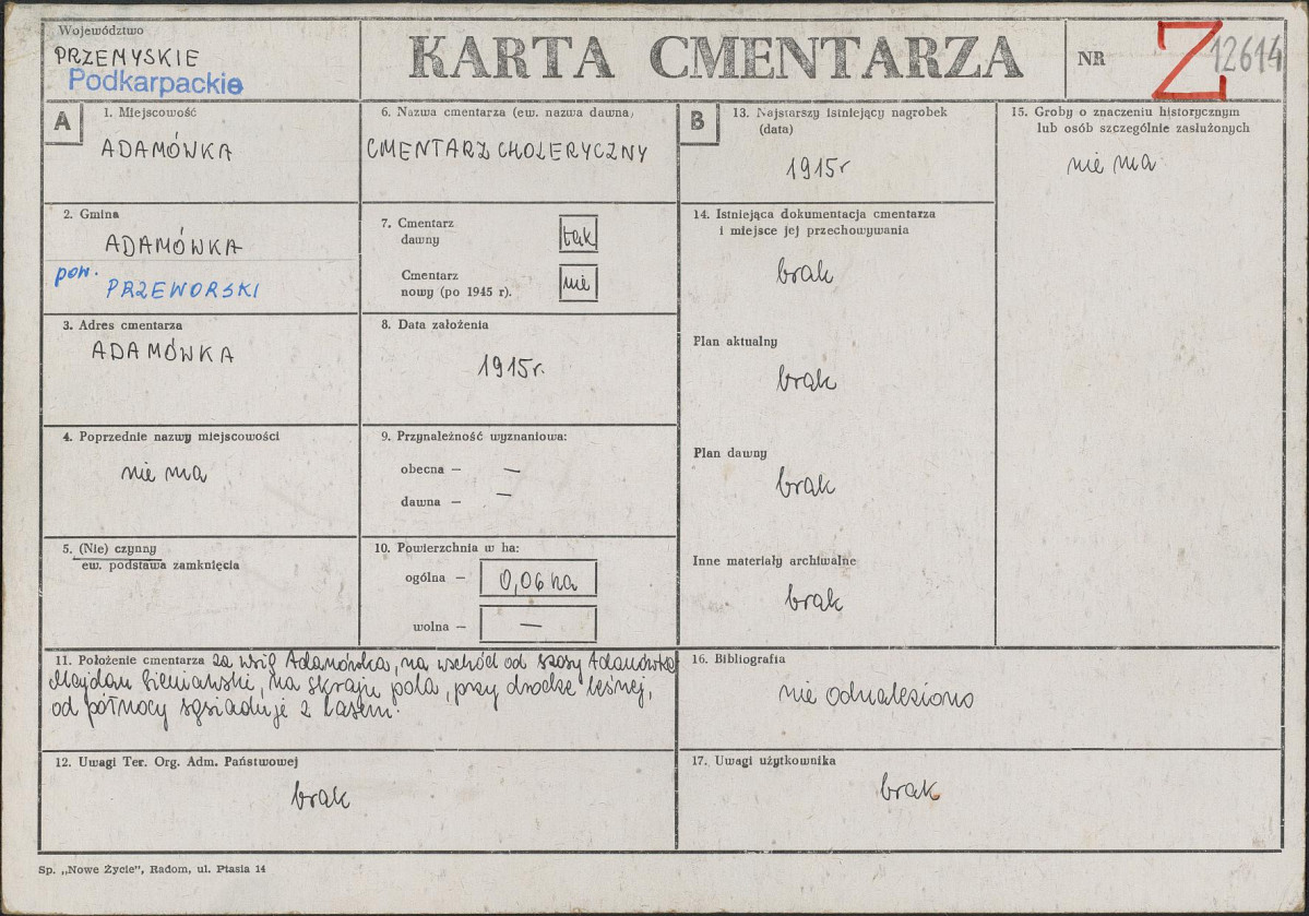 Karta cmentarza, skan nr 1