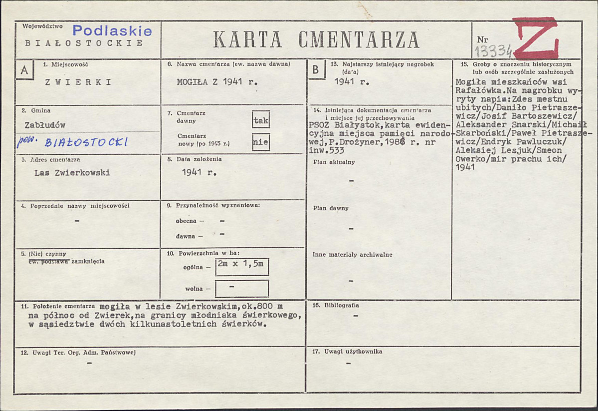 Karta cmentarza, skan nr 1