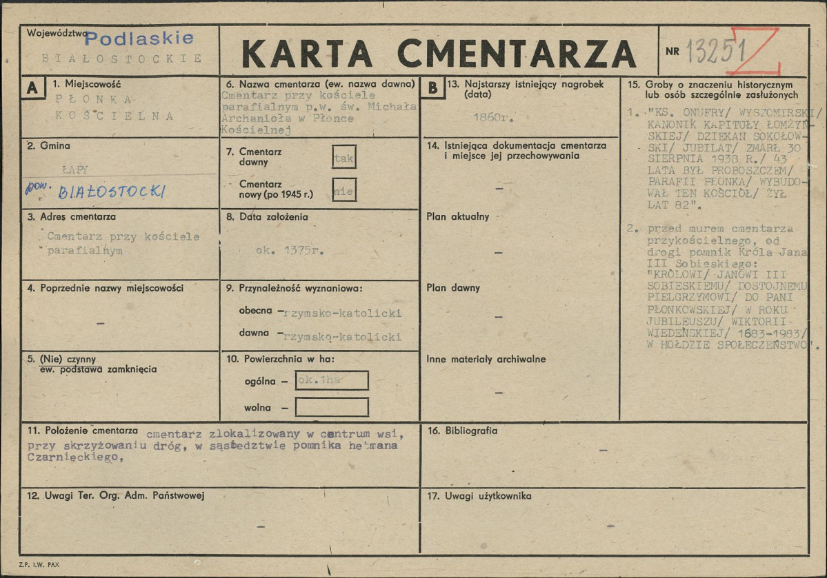 Karta cmentarza, skan nr 1