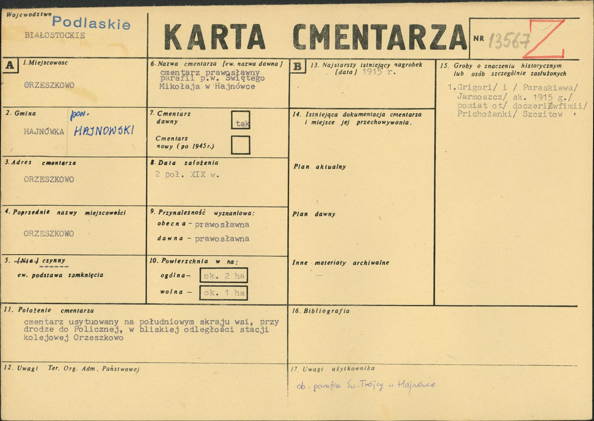 Karta cmentarza, skan nr 1