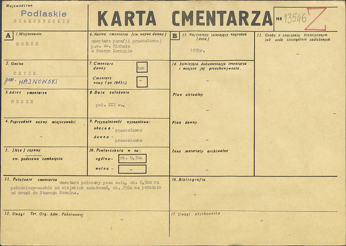 Karta cmentarza, skan nr 1