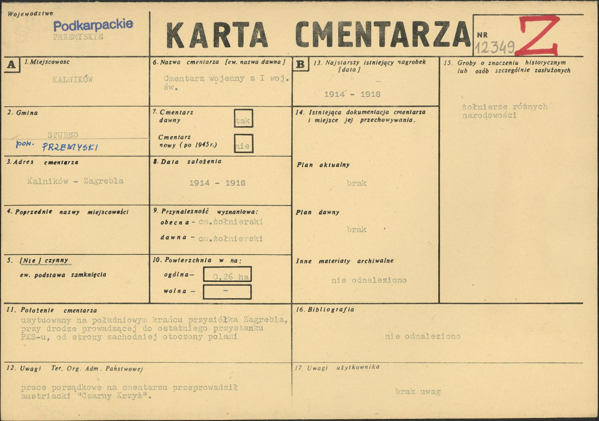 Karta cmentarza, skan nr 1