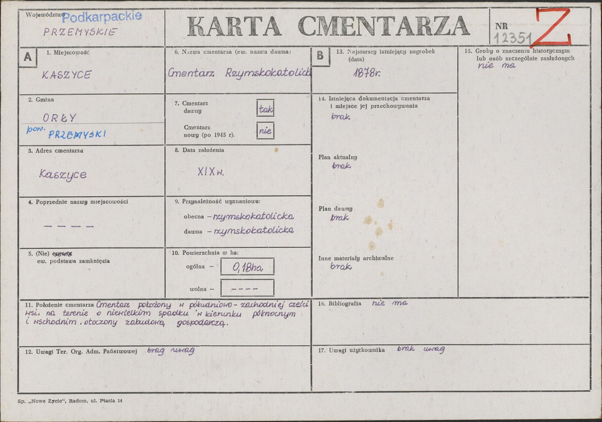 Karta cmentarza, skan nr 1
