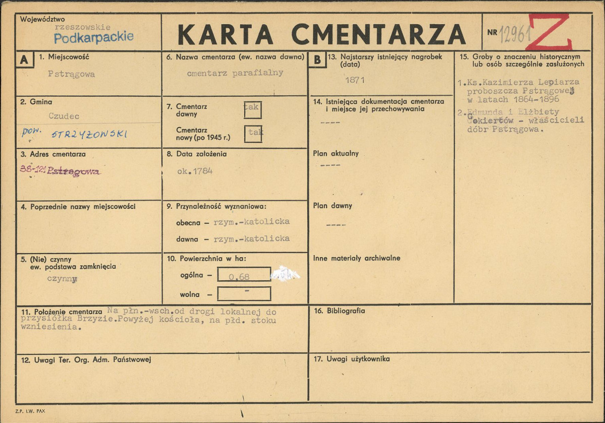 Karta cmentarza, skan nr 1