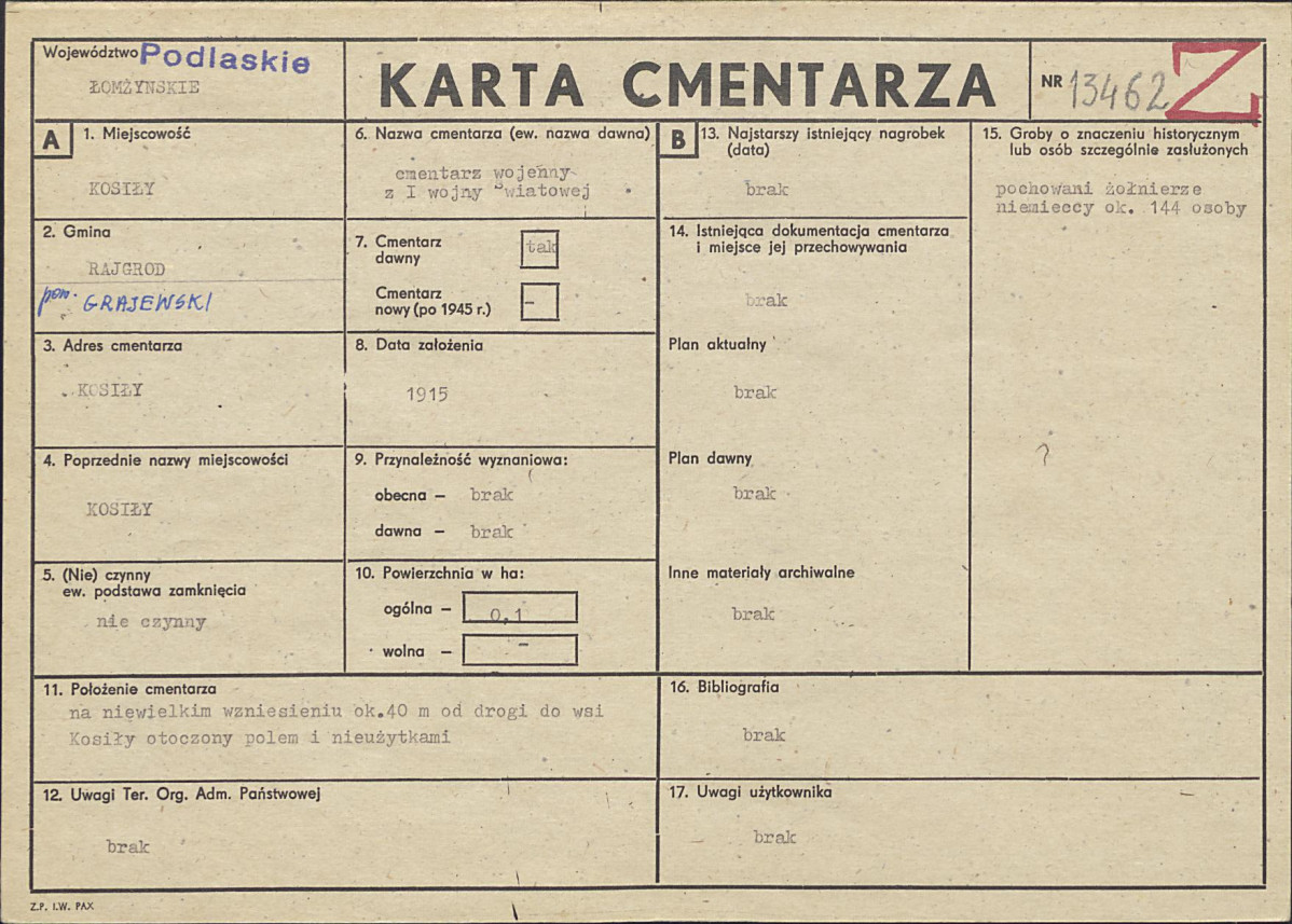 Karta cmentarza, skan nr 1