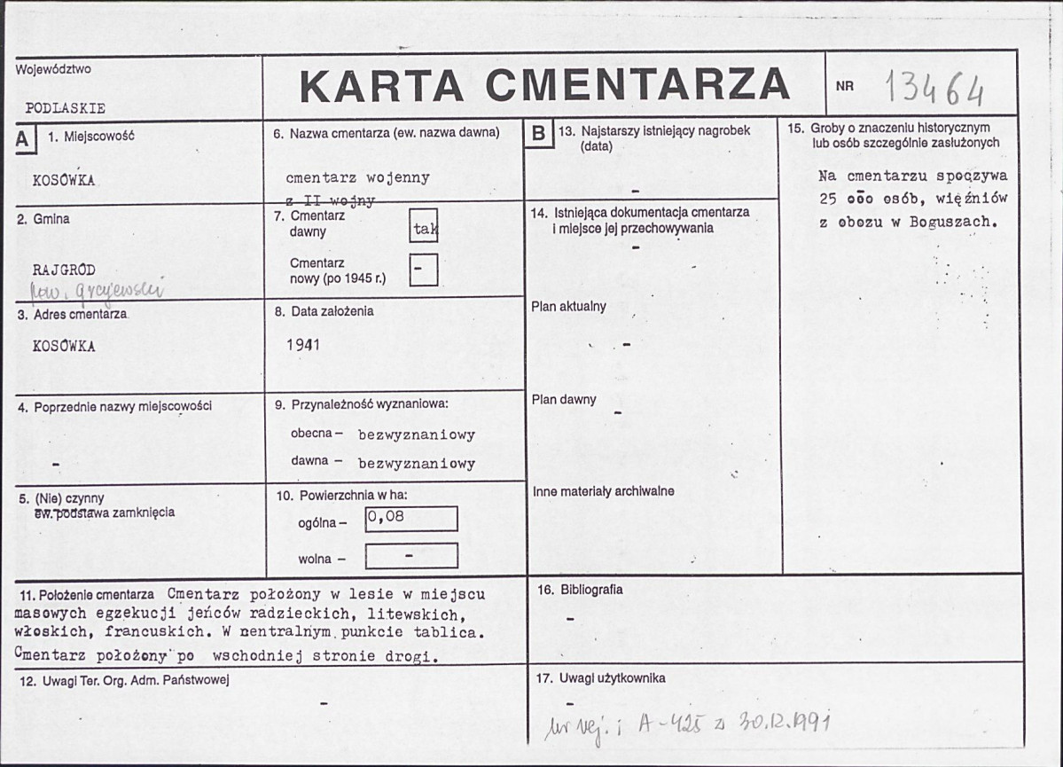 Karta cmentarza, skan nr 1