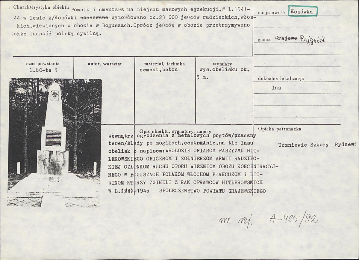 Karta cmentarza, skan nr 8