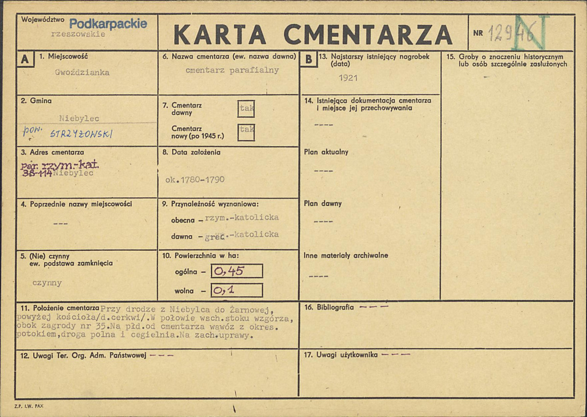 Karta cmentarza, skan nr 1