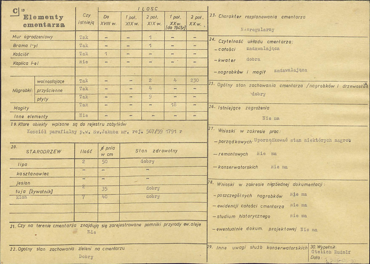 KC - Karta cmentarza, skan nr 2
