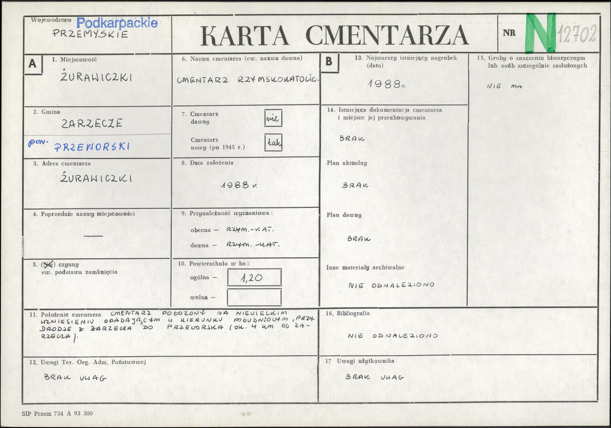 Karta cmentarza, skan nr 1