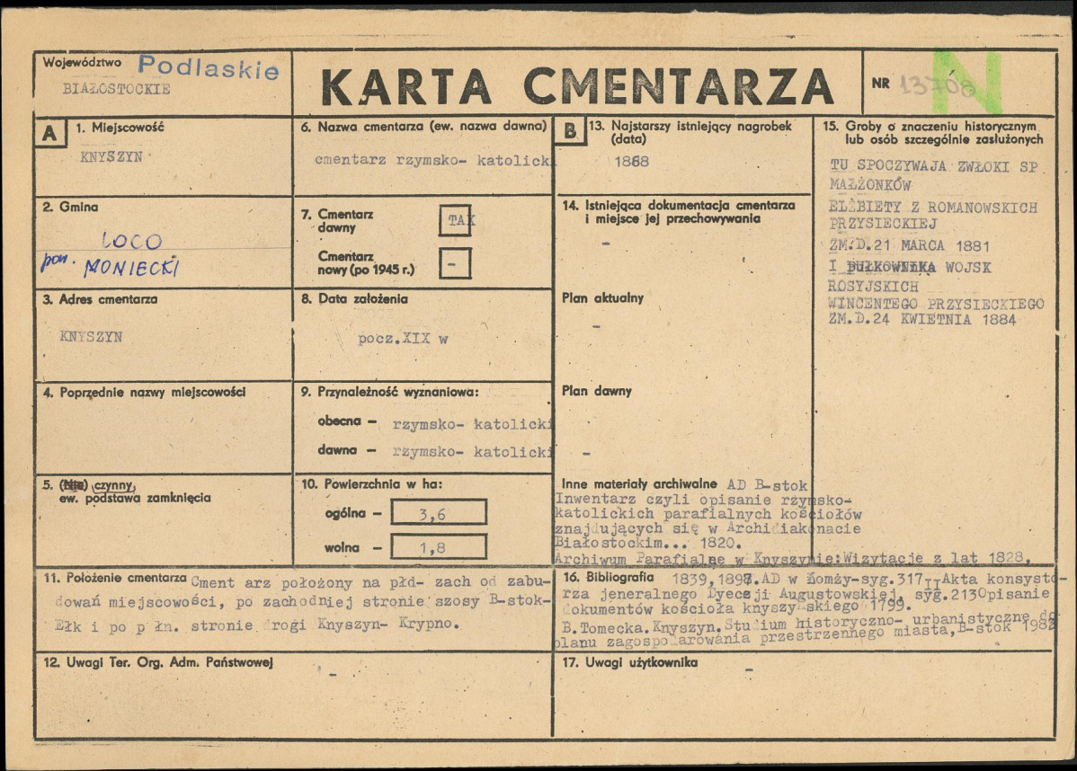 Karta cmentarza, skan nr 1