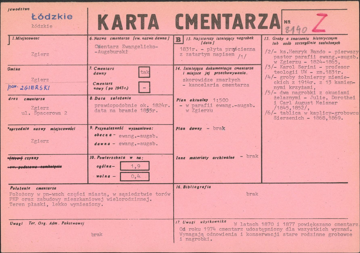 Karta cmentarza, skan nr 1