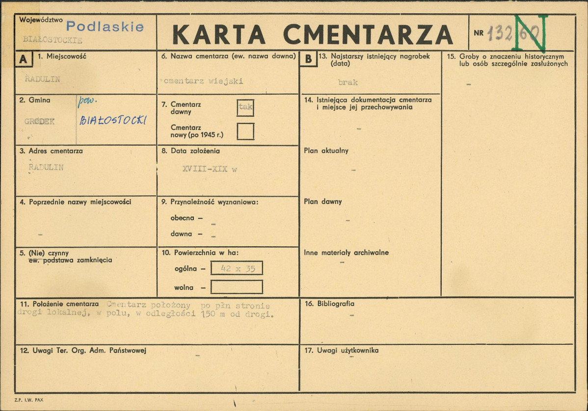 Karta cmentarza, skan nr 1