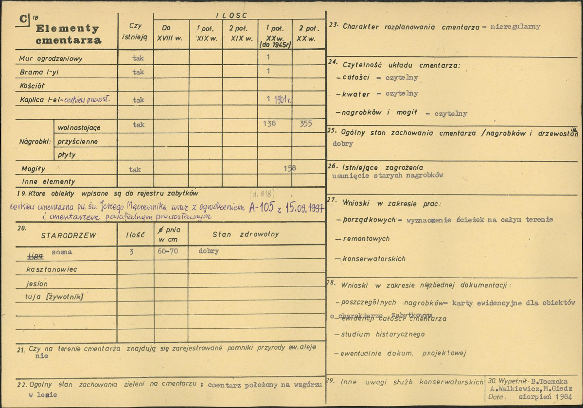 Karta cmentarza, skan nr 2