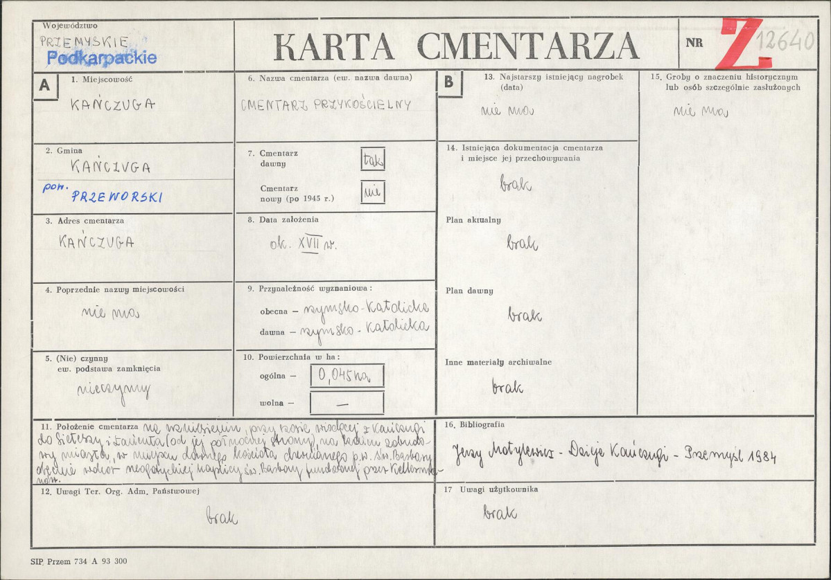 Karta cmentarza, skan nr 1