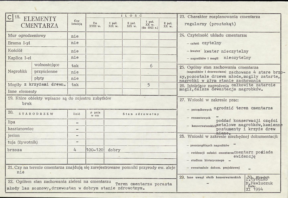 Karta cmentarza, skan nr 2