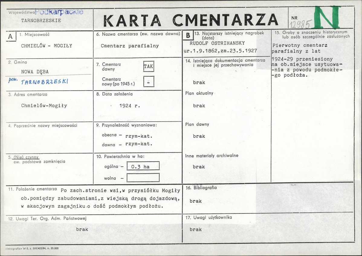 Karta cmentarza, skan nr 1