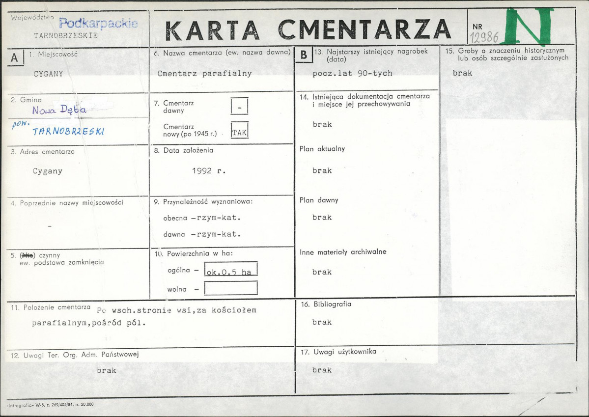 Karta cmentarza, skan nr 1