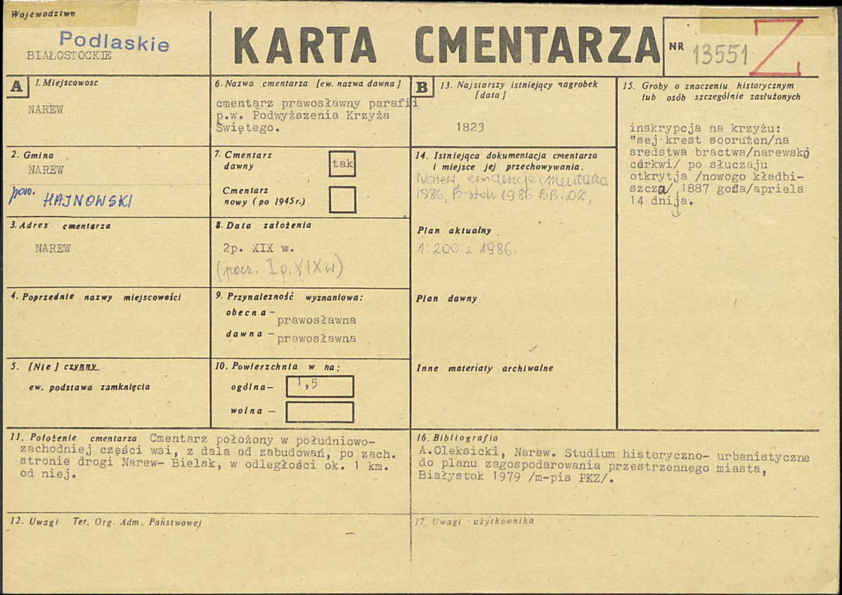 Karta cmentarza, skan nr 1