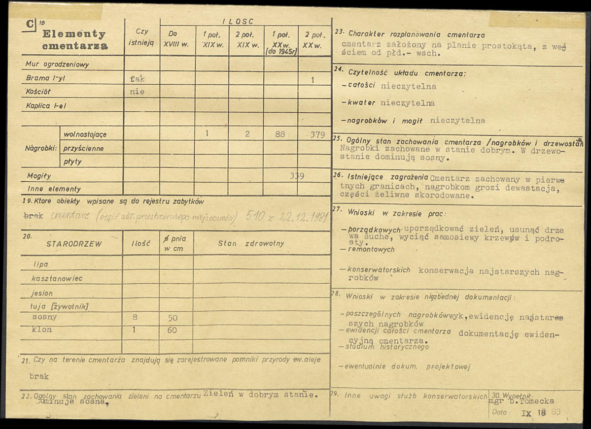 Karta cmentarza, skan nr 2