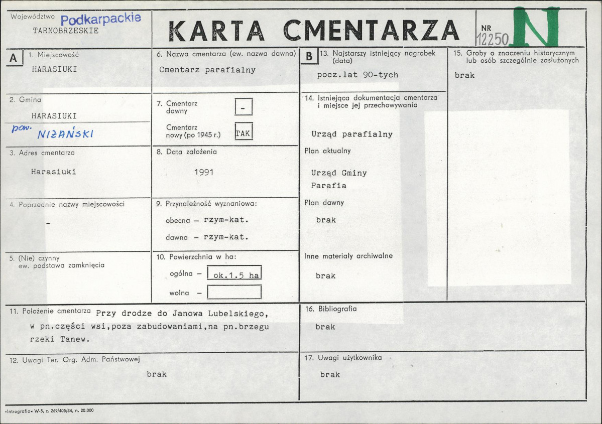 Karta cmentarza, skan nr 1