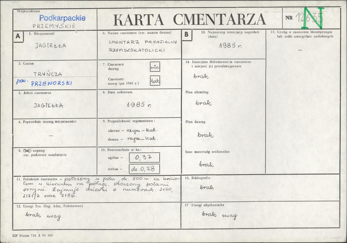 Karta cmentarza, skan nr 1