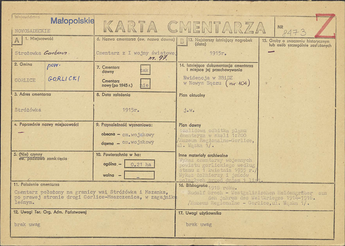 Karta cmentarza, skan nr 1