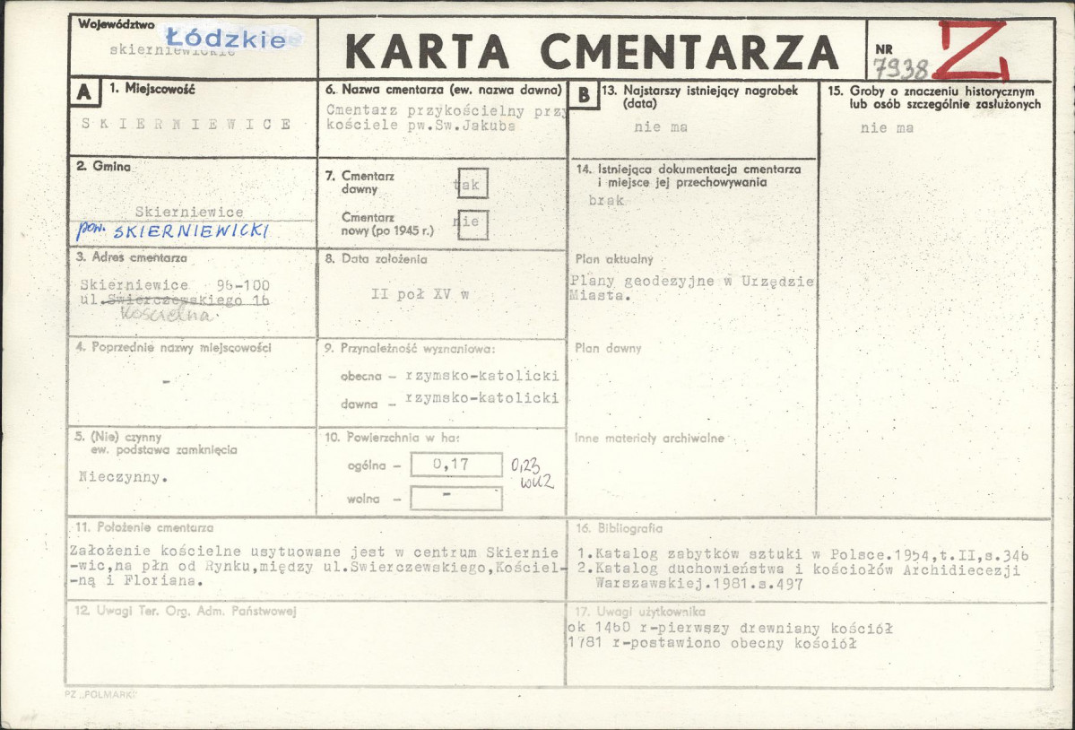 Karta cmentarza, skan nr 1