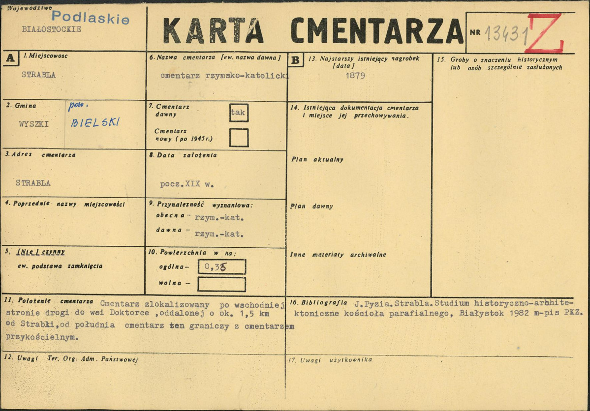 Karta cmentarza, skan nr 1