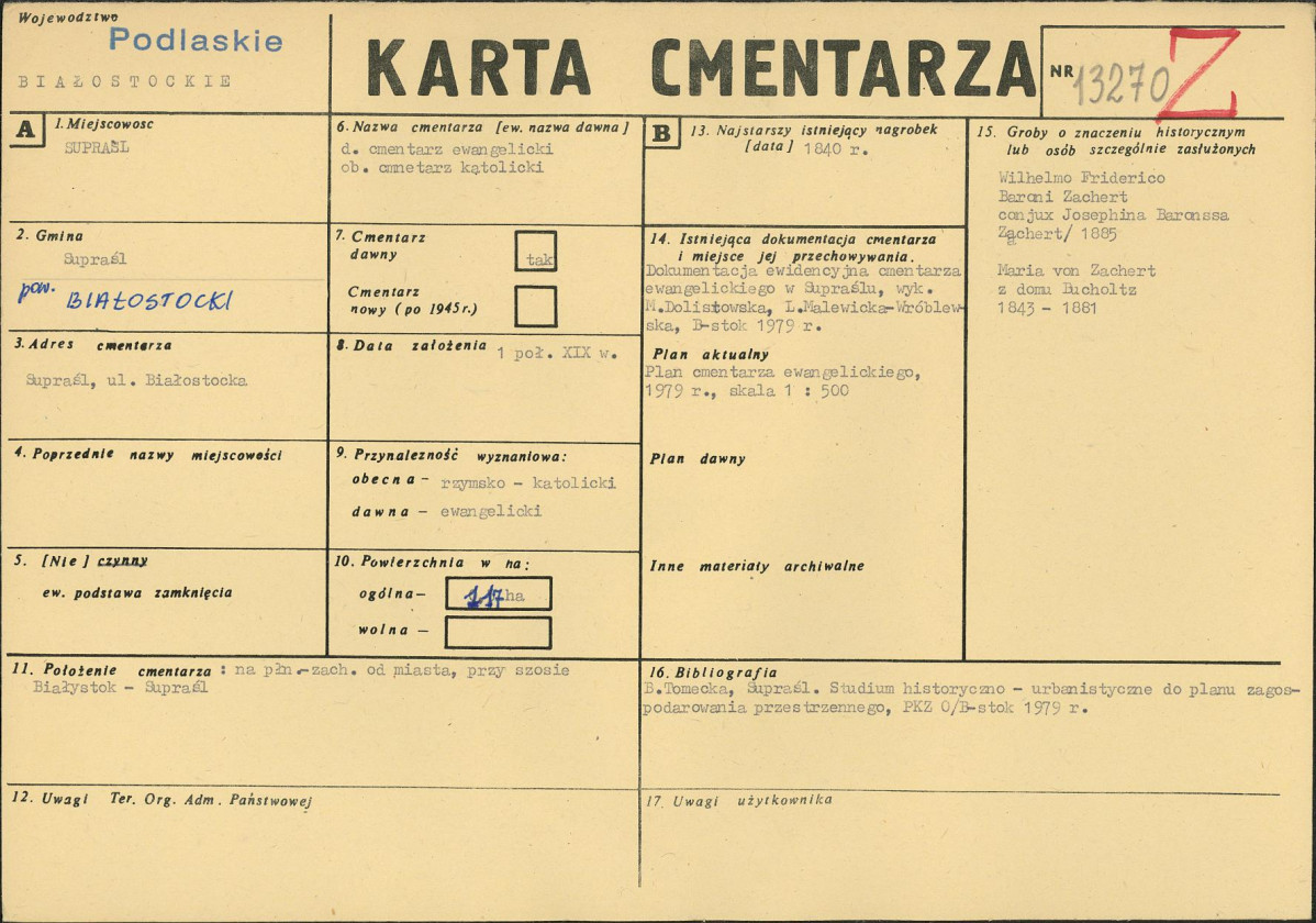 Karta cmentarza, skan nr 1