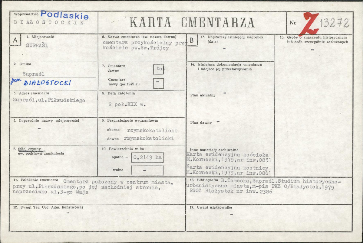 Karta cmentarza, skan nr 1