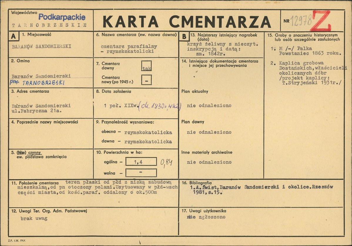 Karta cmentarza, skan nr 1