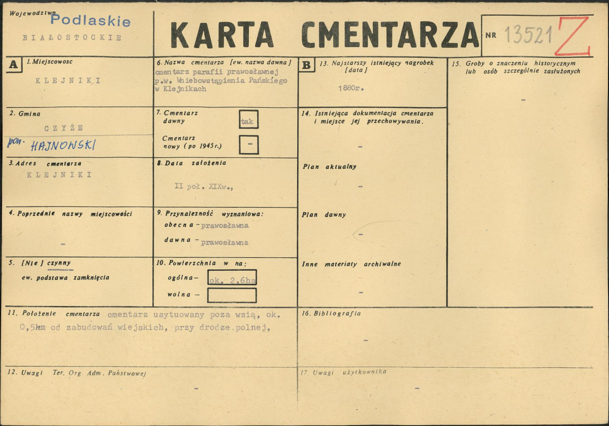 Karta cmentarza, skan nr 1