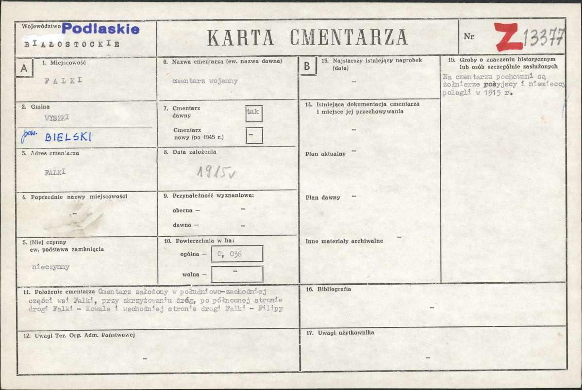 Karta cmentarza, skan nr 1