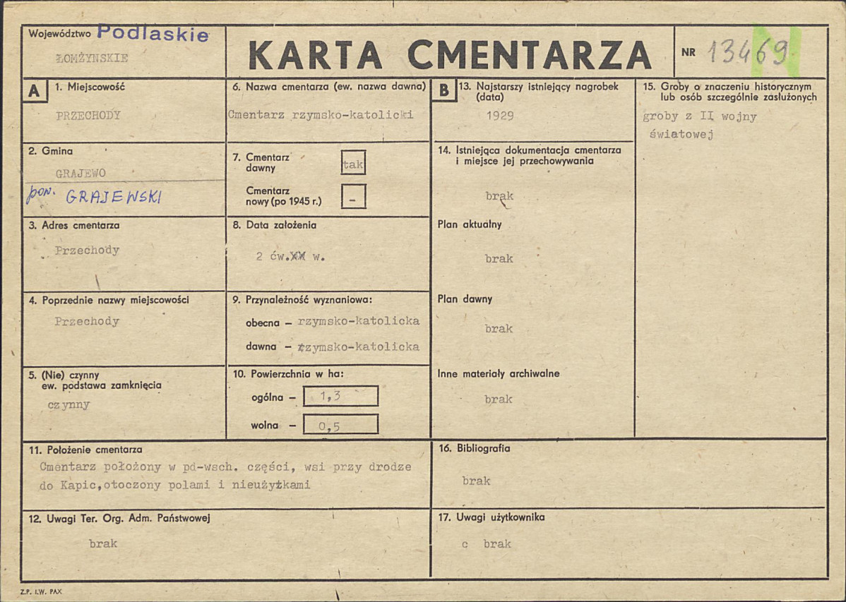 Karta cmentarza, skan nr 1