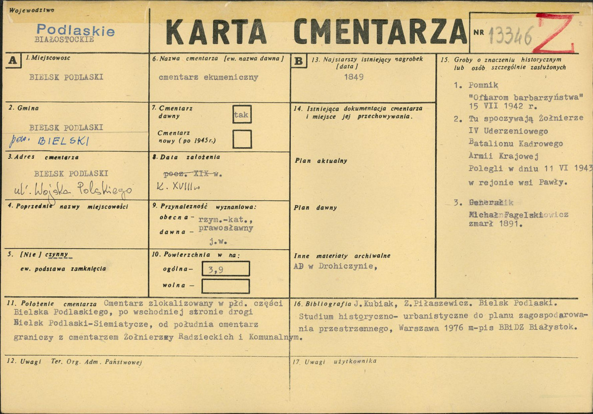 Karta cmentarza, skan nr 1